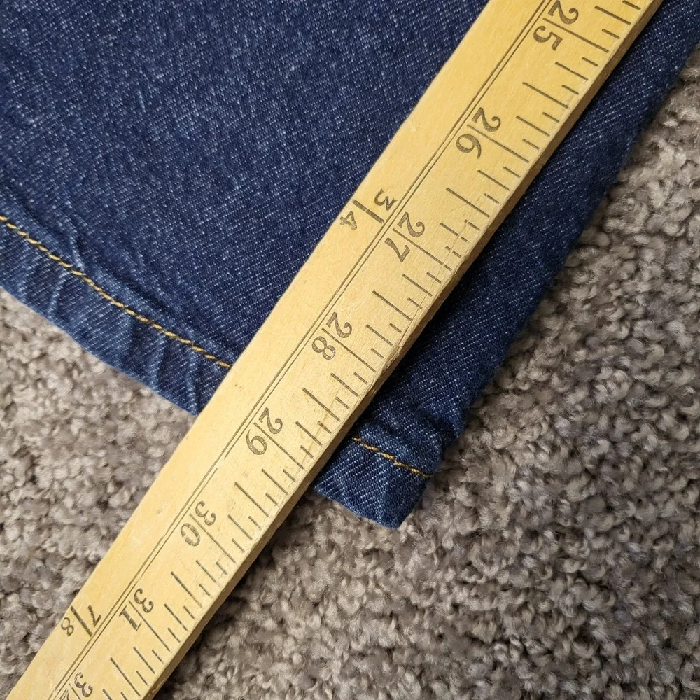 Levi's 505 Regular Fit Jeans Mens 34x30 Dark Blue Excellent Straight Leg Denim